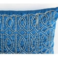 thumbnail image 3 of Cojines decorativos en azul rey, funda de almohada geométrica con diseño enrejado, 35 x 35 cm (14 x 14 pulgadas), funda de almohada cuadrada de seda, geométrica, moderna - Azul rey geométrico, 3 of 6