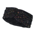 thumbnail image 1 of Unique Bargains 1 Pce Bandeau Confortable en Tricot Torsadé Noir Coloré, 1 of 6