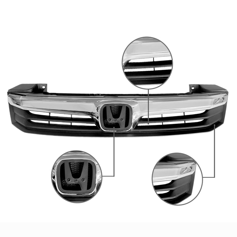 Front Upper Grille For 2012 Honda Civic 4-Door Sedan – Black – OEM Look – New