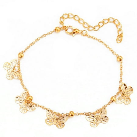 

Butterfly Anklet Creative Handmade Alloy Ankle Bracelet Foot Chain for Women