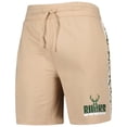 thumbnail image 2 of Men's Concepts Sport  Tan Milwaukee Bucks Team Stripe Shorts, 2 of 3