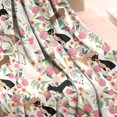 thumbnail image 3 of Chihuahua and Flower Florals Blanket,Comfortable Soft Flannel Throw Blanket,All Season,Warm Lightweight Blankets for Sofa Bed Couch Living Room Chair,50"x60"(130x150cm), 3 of 3