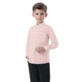 thumbnail image 4 of Wancir Boys' Dress Shirts Long Sleeve Button Down Solid Formal Uniform Casual Western Shirt, 4 of 7
