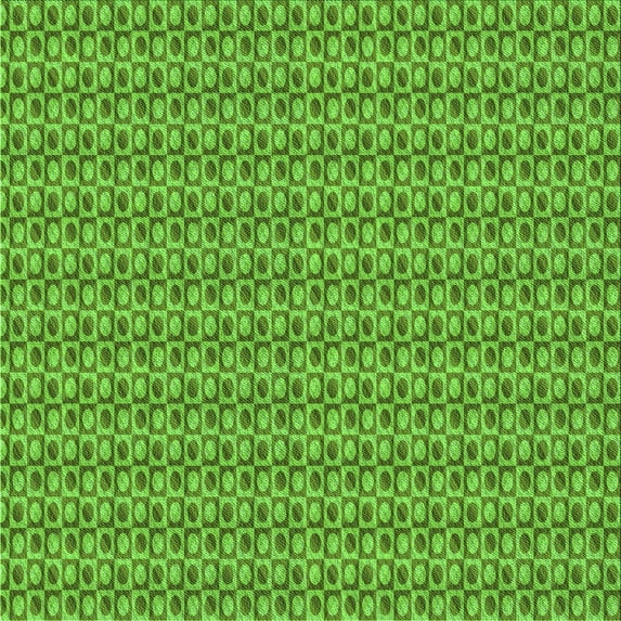 Ahgly Company Indoor Square Patterned Nebula Green Area Rugs, 5' Square
