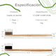 thumbnail image 2 of 50pz Cepillos Dientes Infantiles Bambú Biodegradable Suave, 2 of 10