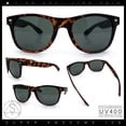 thumbnail image 2 of Rubberized Matte Tortoise Iconic Classic Horn Rim Hipster Sunglasses [Solid Green], 2 of 8