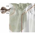 thumbnail image 5 of Sage Green Kitchen Curtains and Valance Set, Modern Geometric Cafe Curtains Rod Pocket Windows Curtains for Living Room Bedroom Abstract Gold Lines Nordic Art Valance and Tier Curtains 24 Inch Length, 5 of 5