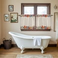 thumbnail image 4 of Colorful Roses Floral Tier Curtains 24 Inch Length, Farmhouse Spring Flowers Vintage Cafe Short Curtains for Bathroom Over Sink, Small Kitchen Curtain Light Filtering Drapes 2 Panels 27.5"Wx24"L, 4 of 8