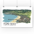 thumbnail image 2 of Pismo Beach, California, Line Drawing (24x36 Giclee Gallery Art Print, Vivid Textured Wall Decor), 2 of 3