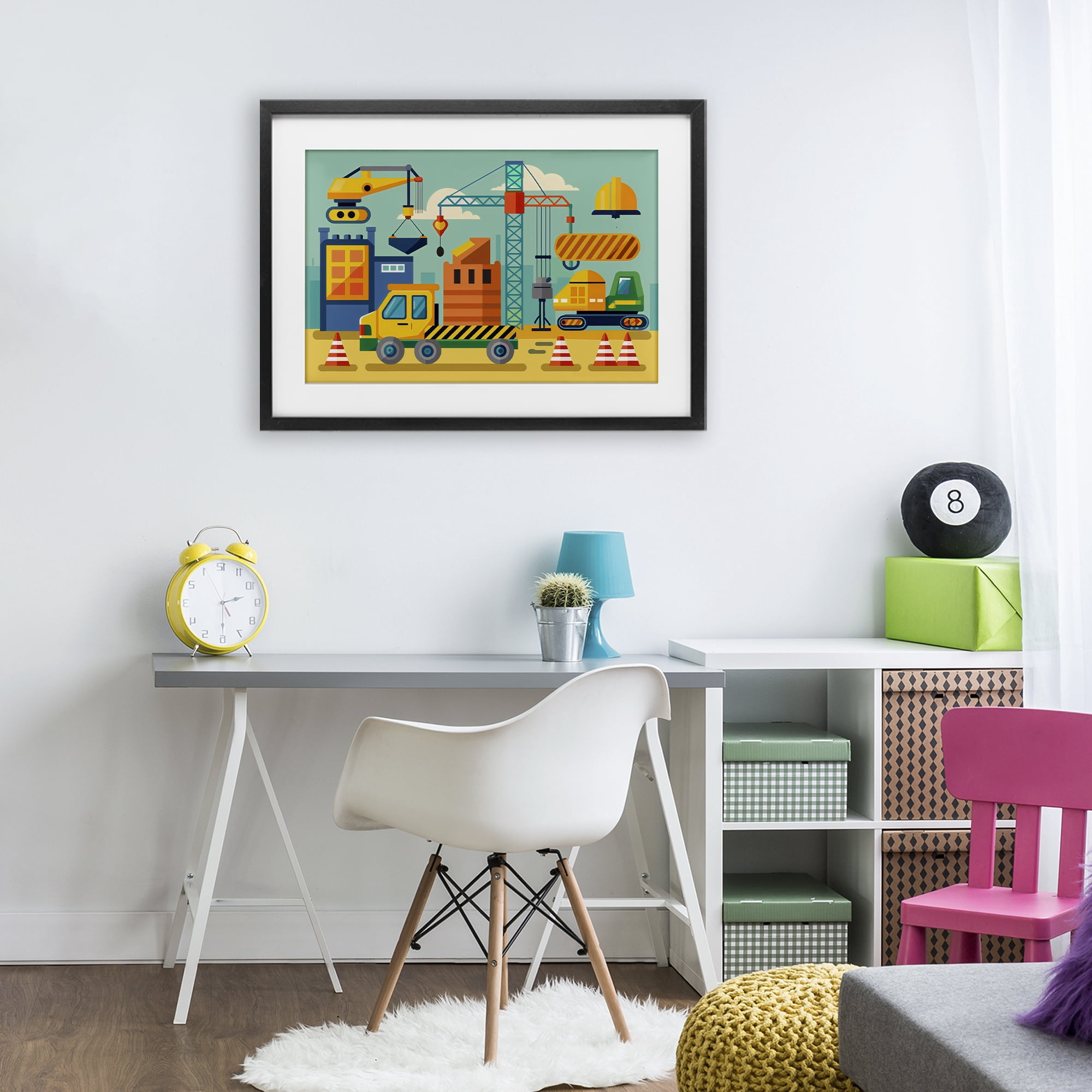Stupell Industries Industrial Construction Site Black Framed Print Under Glass, design by Creative Studio