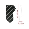 thumbnail image 2 of CORBATAS DE RAYAS PARA HOMBRES DÍA DEL PADRE INSPIRADOR CORBATA DE ALGODÓN MEZCLADO AUTOATADA DELGADA PARA BODA NEGRO TALLA ÚNICA, 2 of 4