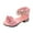 Pink, variant on Gubotare Dress Shoes for Girls Girls Sandals, Big Girls Summer Closed Toe Sequins Low Heel Princess Shoes Shiny Girls Shoes Daily Shoes (Pink,Little Kids 12)