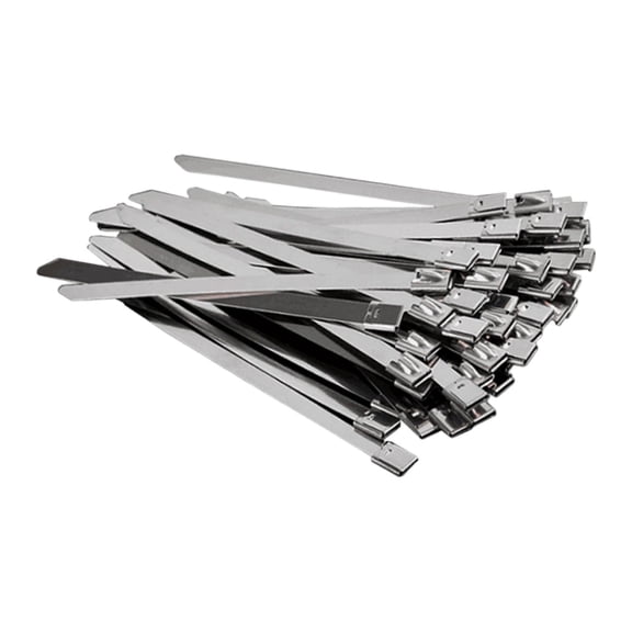 100 Pieces Zip Ties Metal Stainless Steel Fasteners Heavy Duty Self Locking for Outdoor Workshop Fencing
