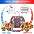 thumbnail image 4 of Abstract Paisley Art Large Cooler Bag - Waterproof Insulated Lunch Tote with Reinforced Handles, Perfect for Office Workers & Travelers, 4 of 6