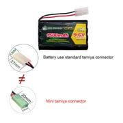 QBLPOWER 1pcs 9.6V 1500mAh NiMH Rechargeable Battery Pack for Toy RC Cars, Robots, Security Devices +1pcs USB