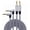 Gray, variant on ROFICORD 3' Male 90-Degree Right Angle 3.5mm Aux to Male TRS Auxiliary Audio Cable, 3 Count, 3 Pack