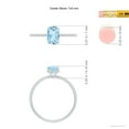 thumbnail image 5 of ANGARA Natural Cushion Cut Aquamarine Engagement Ring with Diamonds in 14K White Gold for Women (Size-7x5mm) | March Birthstone, Anniversary, Jewelry Gift for Women | Natural Aquamarine Ring, 5 of 9