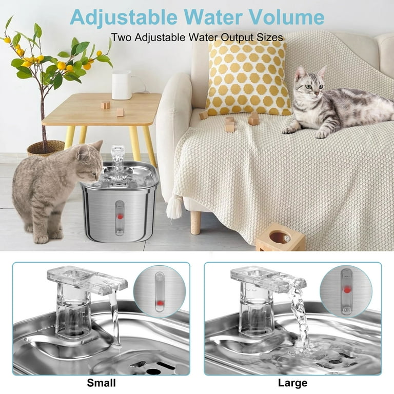 Cat Water Fountain Stainless Steel 3-Pack Replacement Filters