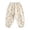 White-04, variant on Kids Cotton Print Elastic Waist Pants Lightweight Breathable Kids Harem Pants With Cuffed Ankles