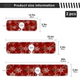 thumbnail image 4 of Coolnut Christmas Snowflake Decor 2PCS Kitchen Faucet Mat Bathroom Faucet Mat Sink Microfiber Cloth Faucet Splash Catcher Faucet Mat Dish Drying Mat Sink Mat for Kitchen Sink 30x5in, 4 of 7