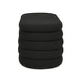 thumbnail image 4 of Fuji 49" Upholstered Oval Storage Bench Ebony Black Boucle, 4 of 8