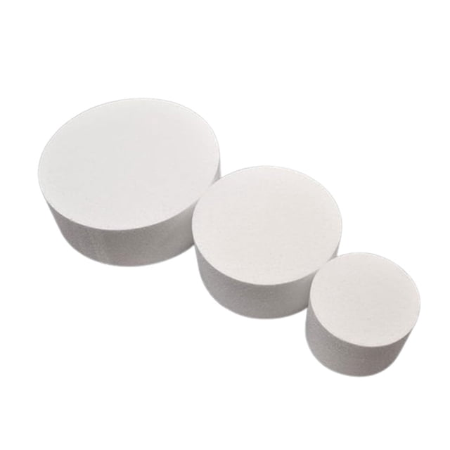 Bewildely Modelo de pastel de práctica de 3 piezas para decoración de flores, maniquíes de pastel de espuma redondos para cualquier ocasión Herramientas y accesorios para hornear