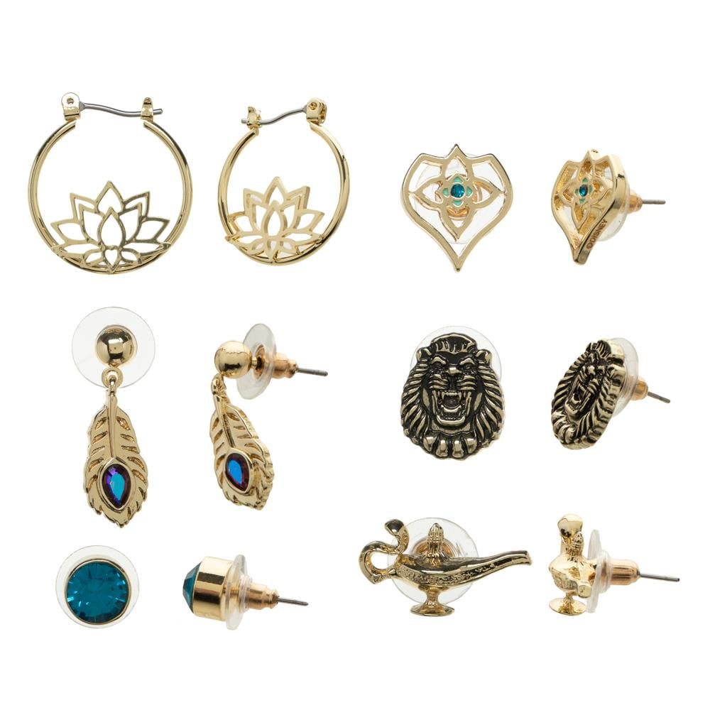 Bioworld 6Pack Aladdin Accessories Princess Jasmine Earrings