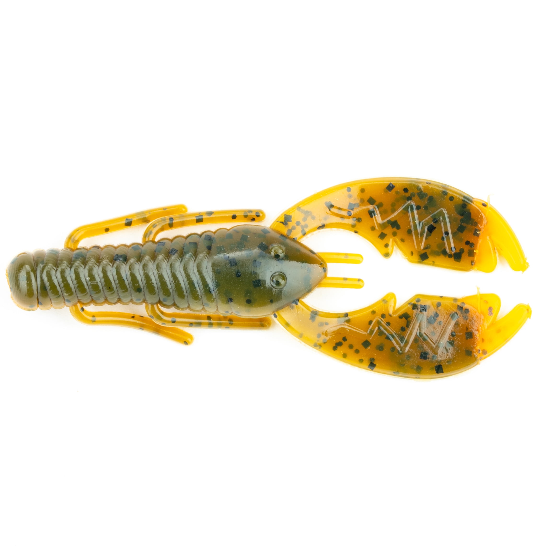 (2 pack) NetBait Paca Slim, Alabama Flare, Crawfish, Fishing Soft Baits, 4in, 7 pieces