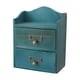 thumbnail image 3 of Organizador de escritorio de madera con 2 cajones, versátil y clásico. Azul, 3 of 9