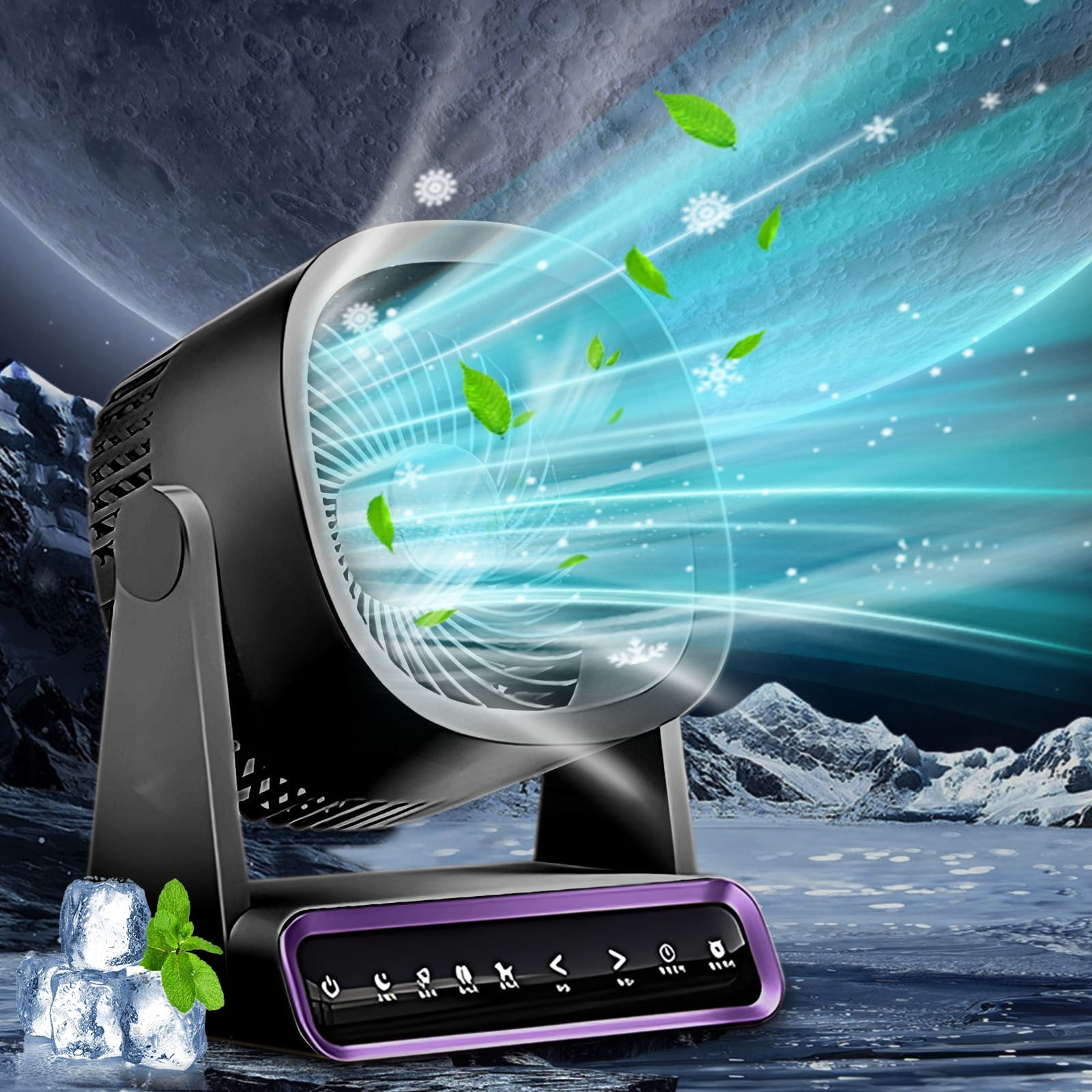 Wall Mounted Fan USB Rechargeable 4000mAh Battery Small Space Kitchen Bathroom Toilet No Punching Installation 3-Speed Touch Screen 5W Plastic Hanging Desktop Fan with Hook