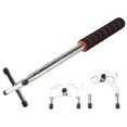 thumbnail image 1 of Pont de Queue de Billard Rétractable avec 3 Pcs Tête de Pont en Laiton Amovible Accessoires de Queue de Billard de Table de Billard de Piscine, Argent, 1 of 8