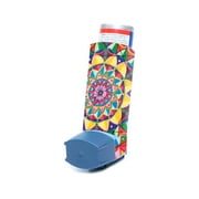 Skin Decal Wrap Compatible With Ventolin HFA Asthma Inhaler Sticker Design Rainbow Kaleidoscope