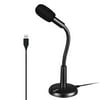 Dericam USB Desktop and Laptop Computer Microphone, 360° Omnidirectional Condenser Mic, PC Microphone for Tele-Conference/Learning, Online Chatting, Gaming, Live Podcasting, Recording, Skype