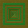 thumbnail image 1 of Ahgly Company Machine Washable Indoor Square Transitional Dark Lime Green Area Rugs, 4' Square, 1 of 7
