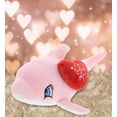 thumbnail image 4 of DolliBu I LOVE YOU Baby Soft Plush Pink Dolphin - Cute Stuffed Animal with Red Heart And With Name Personalization For Valentine, Anniversary, Romantic Date, Boyfriend or Girlfriend Gift - 11.75", 4 of 6