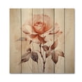 thumbnail image 3 of Designart "Peach Flower Minimalism Beige" Abstract Botanicals Print on Natural Pine Wood, 3 of 5