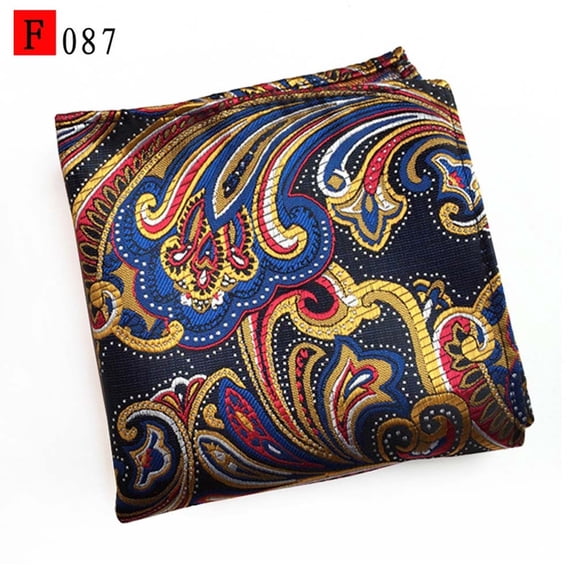 Men’s Tuxedo Colorful Paisley Pocket Square Wedding Party Hanky Handkerchief