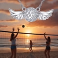 thumbnail image 6 of Volleyball Necklace Sterling Silver Angel Wings Pendant Sport Jewelry Gifts for Women Men, 6 of 6