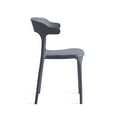thumbnail image 3 of Xdeco Modern Dining Chairs Set of 4, Stackable Plastic Chair with Anti-Slip for Indoor/Outdoor, Home, Kitchen, Office, Living Room, No Assemably, Gray, 3 of 9