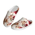thumbnail image 2 of Wukai Lilies Flowers Print Women's Indoor Bedroom Slipper Slip On Shoes, Unisex House Shoes with Anti-Skid Sole for Men, Gift for Women Men-8, 2 of 7