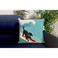 thumbnail image 3 of Liora Manne Frontporch Surfing Dog Indoor Outdoor Decorative Pillow Ocean, 3 of 6