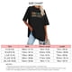 thumbnail image 5 of Blusa moderna con hombros caídos y estampado de letras para un estilo informal y elegante, camiseta holgada de cuello redondo para mujer en color negro M, 5 of 5