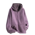thumbnail image 2 of Mens Zip Up Hoodies & Sweatshirts Fleece Lined Jackets Casual Solid Color Thermal Warm Long Sleeve Sherpa Outerwear Coats with Pockets and Hooded, 2 of 4