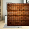 thumbnail image 6 of St Brick Wall Bathroom Shower Curtain Fabric Waterproof Garden Background Screens r Scree Bath Curtains, 6 of 7