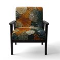 thumbnail image 4 of Designart "Earthy Euphony Hardedge Art wall decor VI" Multi-Color Abstract Upholstered Accent Chair - Modern Arm Chair For Bedroom, 4 of 7