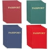 Juvale 24 Pack Blank Passport Notebook for Kids, 4.1 x 5.6 Inches, Ideal as Kid's Passport for Travel, Pretend Passport for Kid, Travel Journal & Classroom Activities, 4 Colors