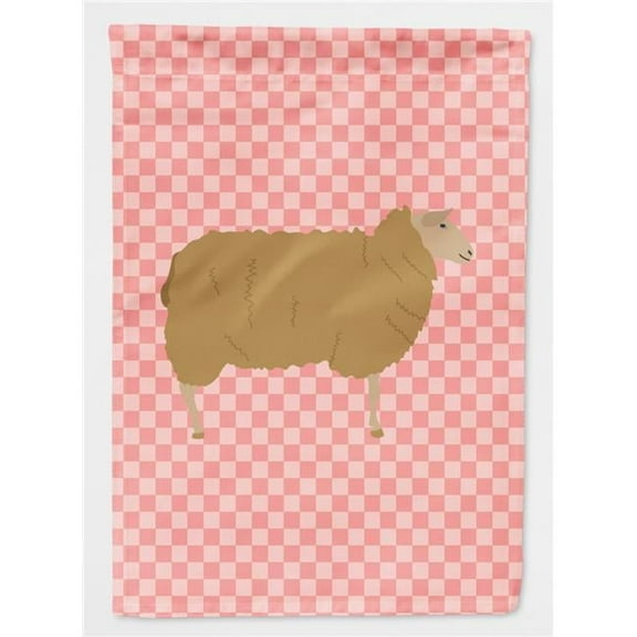 East Friesian Sheep Pink Check Flag Canvas House - Pink Check