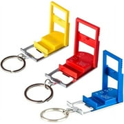 Fuso Multifunction Keychain With Smartphone Stand - Pack of 3 (Yellow, Red, Blue)
