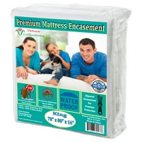 Premium Waterproof & Bed-Bug Proof Mattress protector 150 GSM Fabric Zippered Encasement Cover King