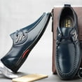 thumbnail image 4 of Chaussures en Cuir Décontractées pour Hommes, à Lacets, Souples, de Conduite, 4 of 9